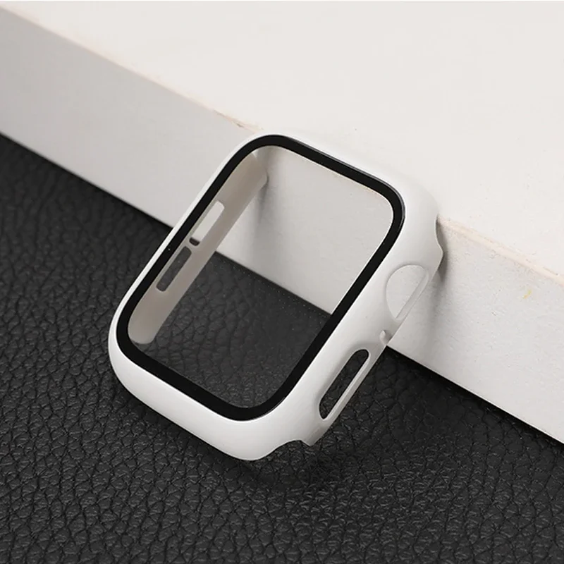 Protector de pantalla Starlight para Apple Watch, 44mm, 45mm, 41mm, 40mm, iWatch 6 SE, 5, 3, 42mm, 38MM, vidrio templado + cubierta 7, 8, Ultra 49mm