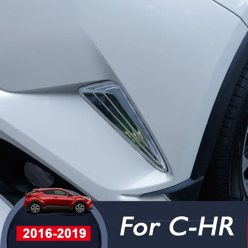 

Для Toyota C-HR CHR 2016 2017 2018 2019 2020 2021, защита переднего бампера из АБС-пластика, угловая полоса, накладка, наклейки, аксессуары для стайлинга автомобиля