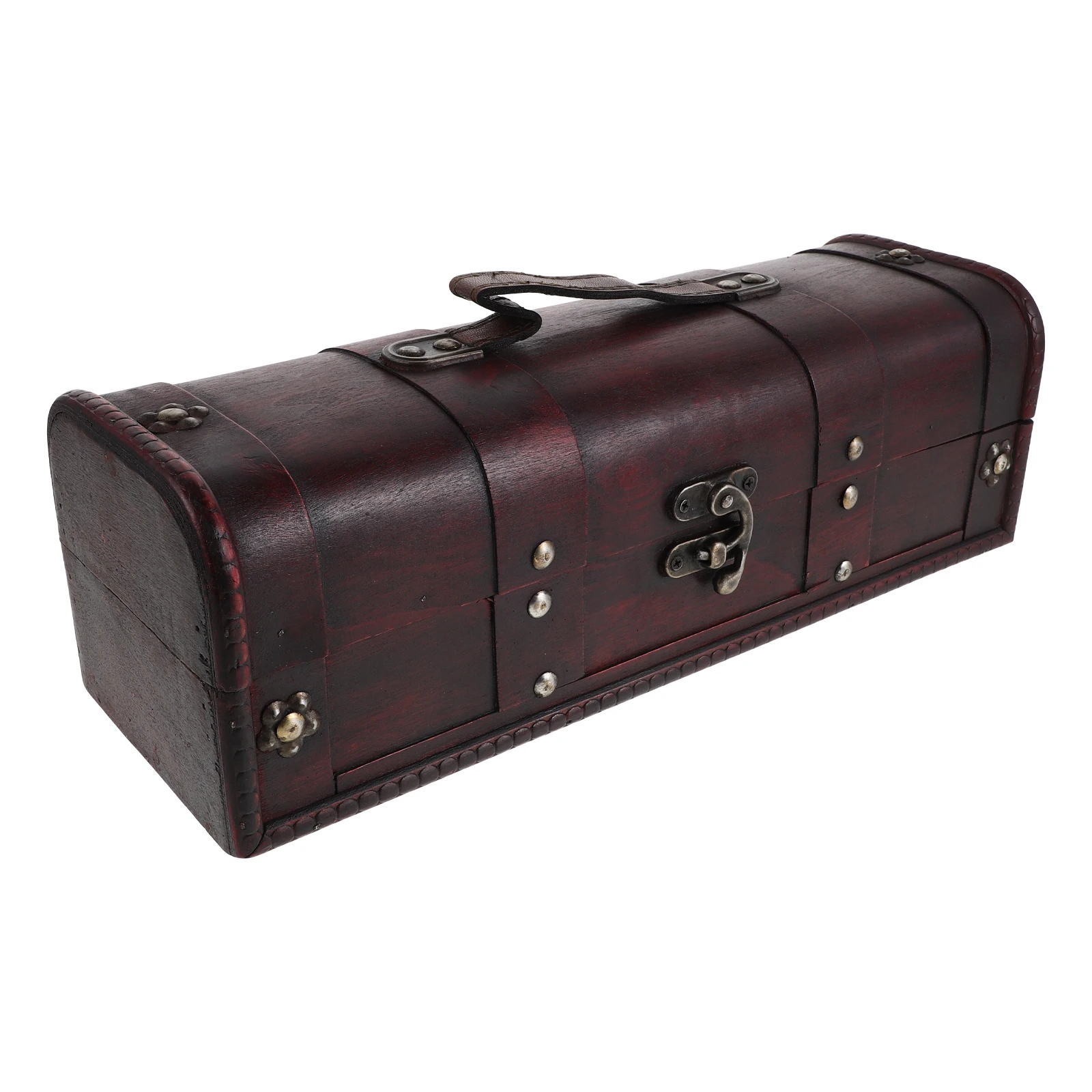 

Retro Wood Treasure Chest 13.36x4.72x4.32in Desktop Organizer Jewelry Box for Accessories Decorative Storage Jewelry Display Box