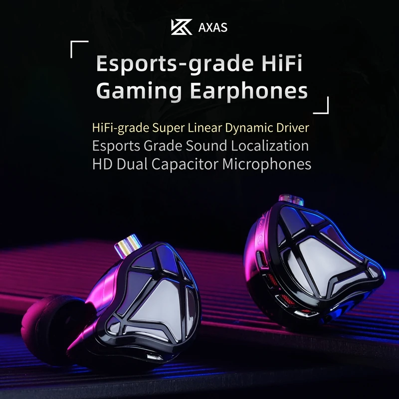 

KZ AXAS HiFi Professional Gaming Headphones with DSP Digital Signal Processing Bass Sound Localization Earbuds
