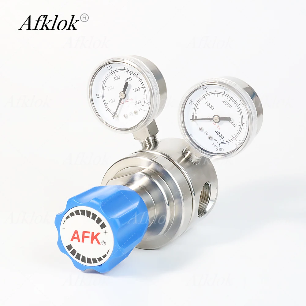 

Dual Pressure Gauge with High Pressure Laboratory Testing 4000PSI Stainless Steel 316 Regulator High Pressure
