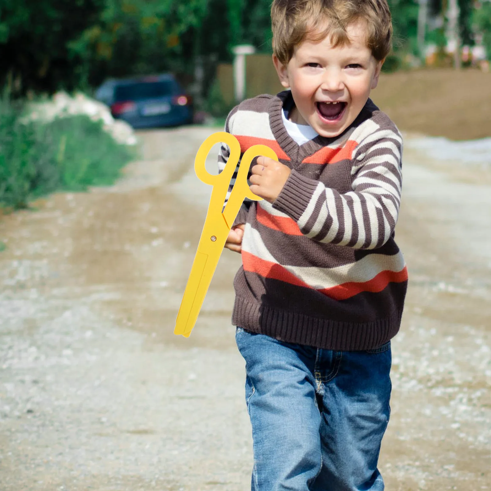 Accessorio decorativo per forbici oversize per bambini Spettacolo teatrale Look realistico Leggero e sicuro per il dramma