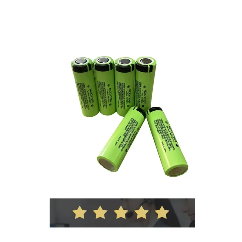 

NCR21700T 3.7V 4800mAh Li-Ion Battery 15A Power 5C Rate Discharge Ternary Lithium DIY Electric Car Battery Pack for Hobbyists