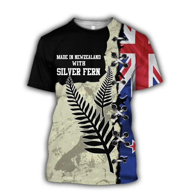 New Zealand Kiwi Bird Silver Fern T Shirt 3D Camo Veteran Tshirts Men Clothes Lest We Forget Printed T-Shirt Women Tees Tops