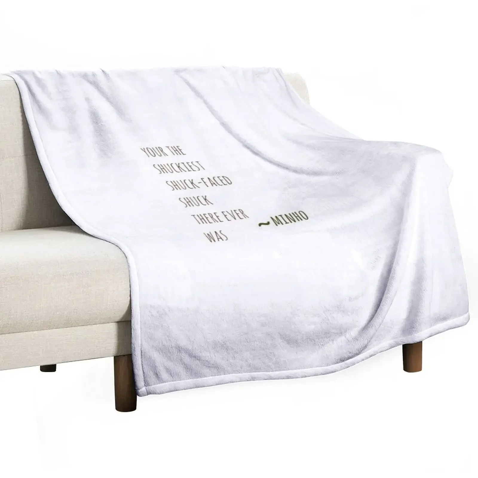 Minho maze runner inspired quote Throw Blanket Weighted blankets and throws Flannel Fabric Blankets