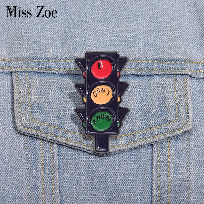 Creative Traffic Light Enamel Pins Custom Female Singer Song Lyrics Brooches Lapel Badges Jewelry Gift for fans Friends