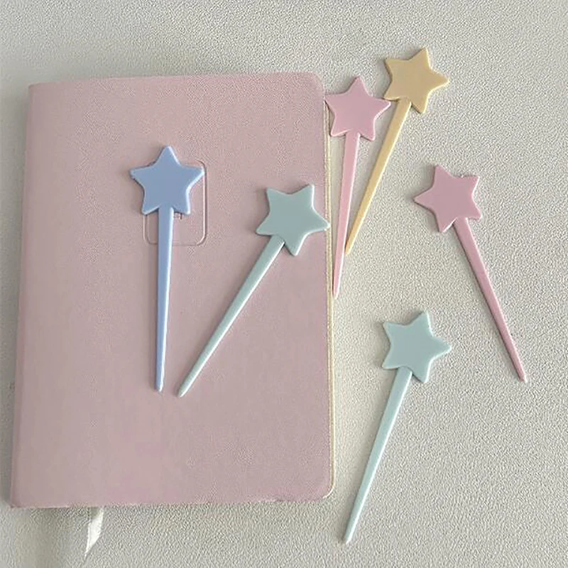 50pcs Photography Props Colorful Stars Shaped Cake Top Fruit Dessert Sign Insert Flag Wedding Decoration DIY Accessories