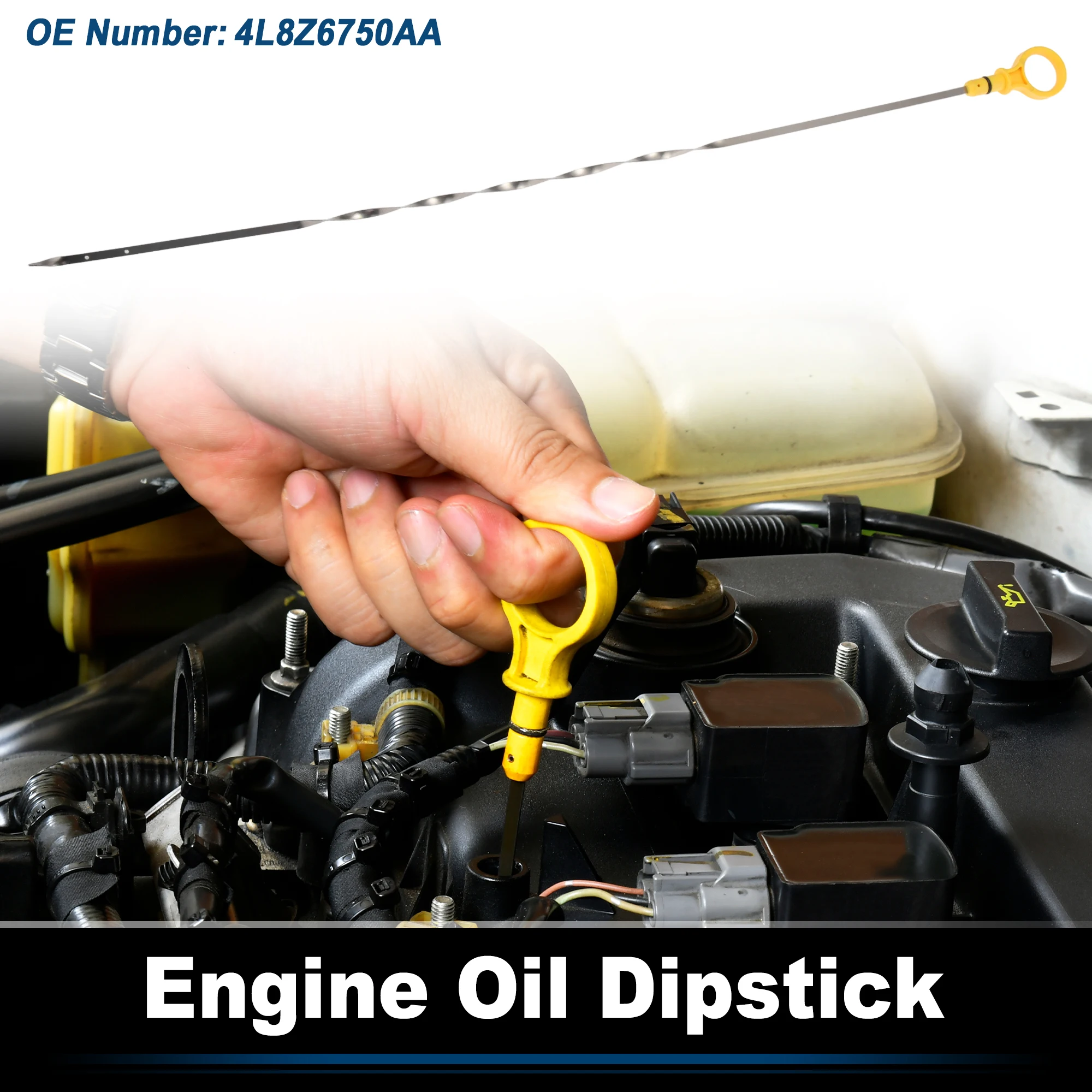 X Autohaux 4L8Z6750AA Oil Dipstick for Ford Escape 2005-2008 for Mercury Mariner 2005-2008
