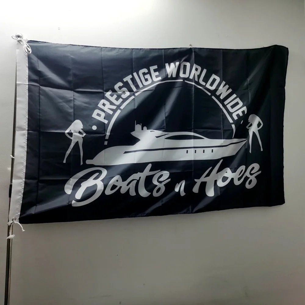 

Boats And Hoes Flag Funny Banner For Outdoor Home Decoration 90x150cm Polyester