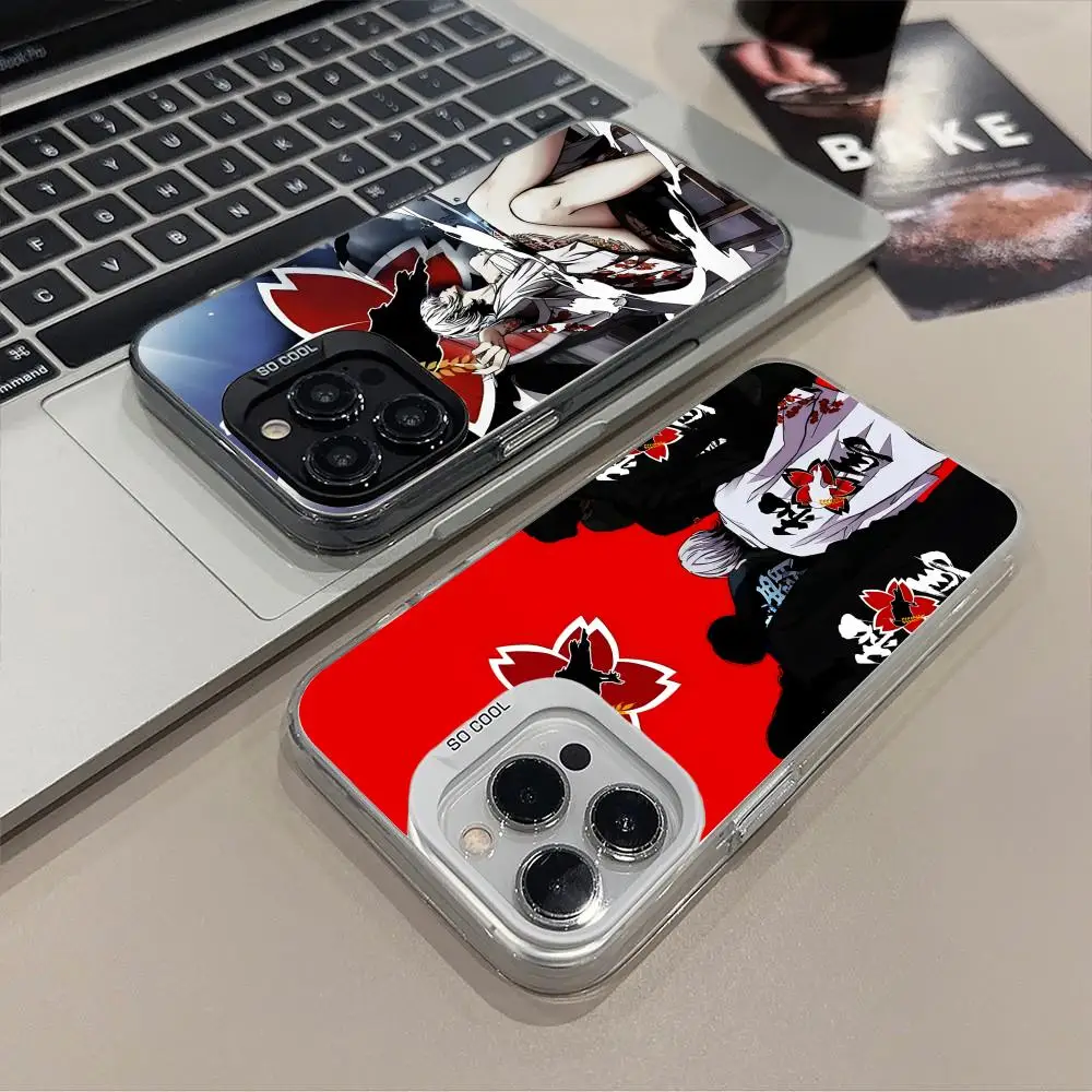 

Чехол для телефона Wind Breaker Kaneshiro для iPhone 17, 16, 15, 14, 13, 12, 11 X XR XS 8 7 Pro Max Plus, полупрозрачный цветной защитный чехол