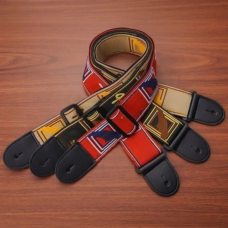 1pc Embroidery Guitar Strap Le - Leather Classic Strap ulasan dan harga