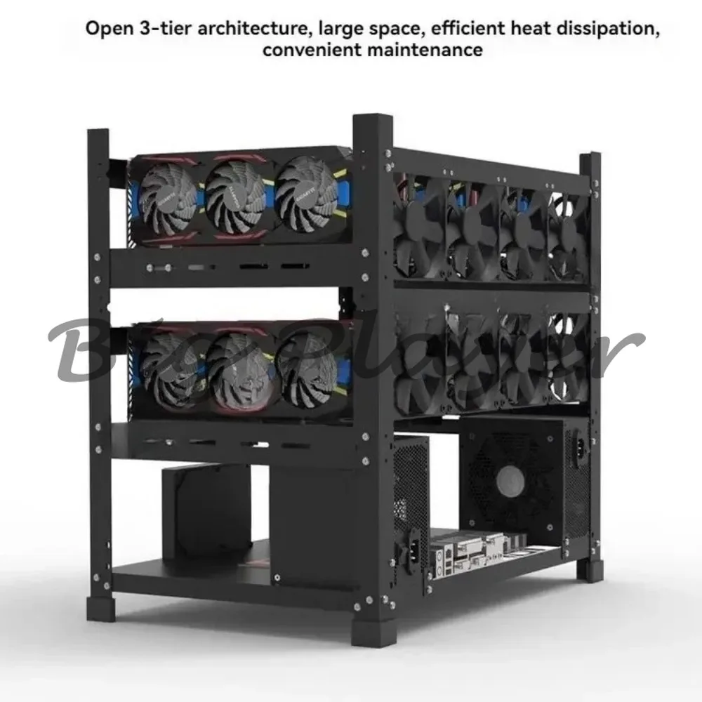 220v Electric Open Double-layer 12-card  Fixed Dual Power  Moth erboard Multiple  Rack