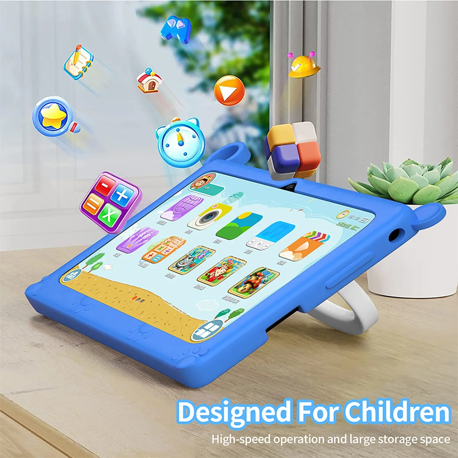 7 Polegada wifi comprimidos padrão dos desenhos animados quad core 4gb ram 64gb rom android aprendizagem educação jogos tablet presentes das crianças