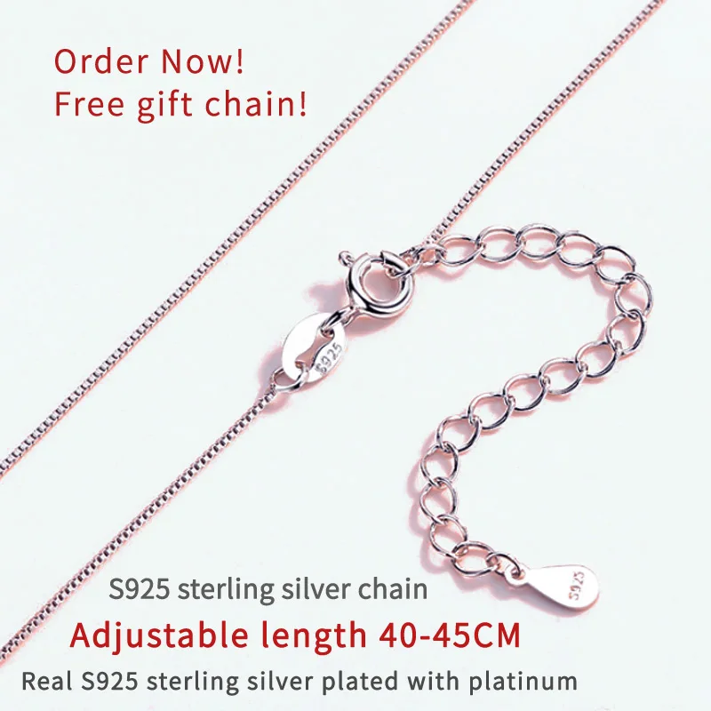 Luxury Moissanite Necklace Length 40-45CM 0.5-2 Carat Blue Green Yellow Pink Red Cyan Diamond Pendant For Women S925 Silver