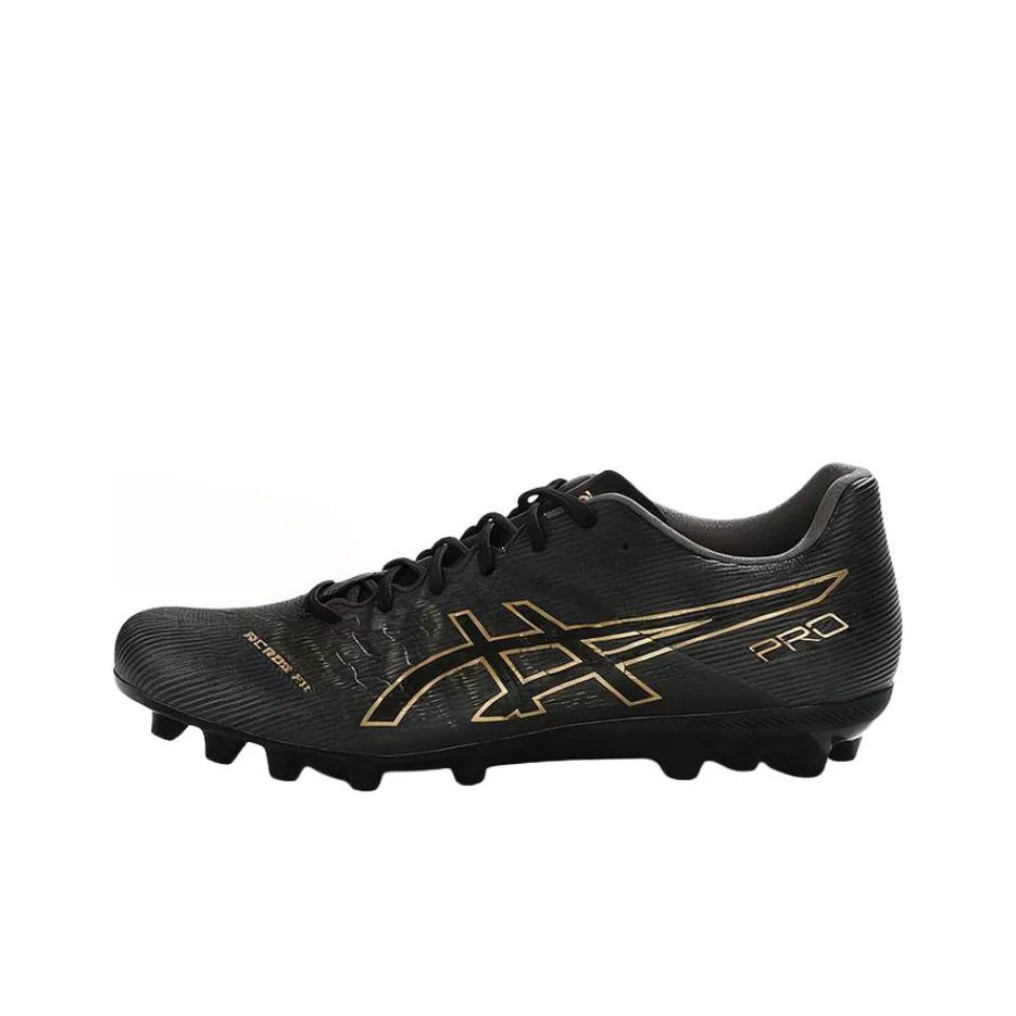 ASICS DS LIGHT ACROS PRO 3 AG Artificial Ground Artificial Turf Abrasion Resistant Soccer Shoes Unisex Black Gold 1103A130-001
