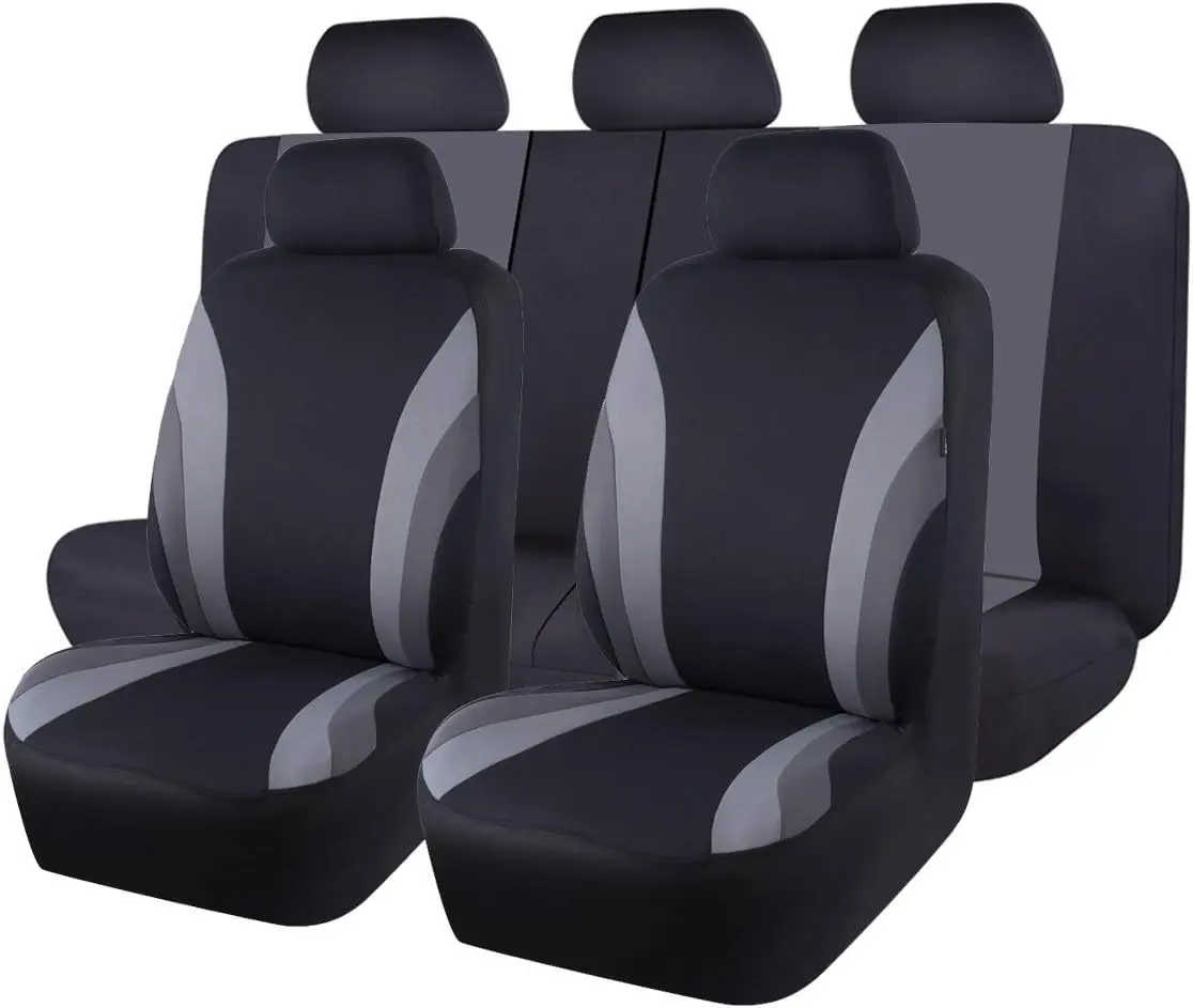 Universal 7 Colors Car New 5 Seats Cover Auto Car Seat Covers Ployester Cushion Full Set Front Rear For Sedans Seat Covers AT MT