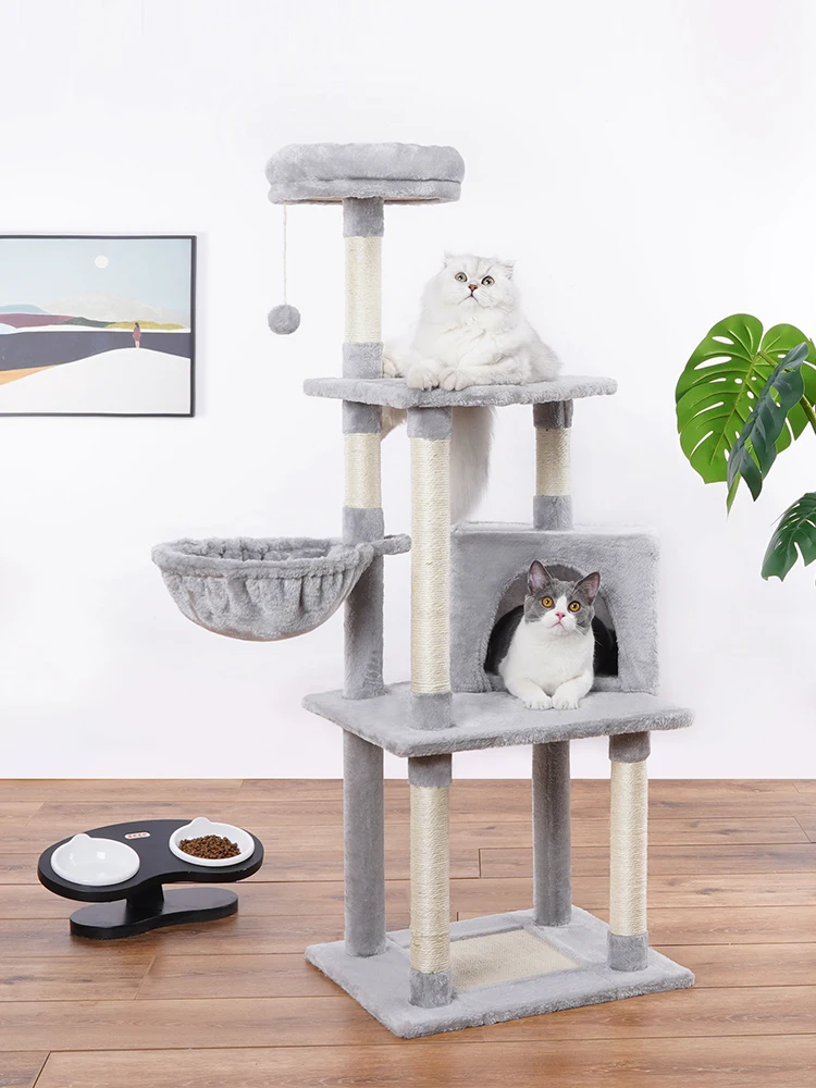 Cat climbing frame, cat nest, cat tree integrated platform, large cat frame, all-purpose cat shelf for all seasons