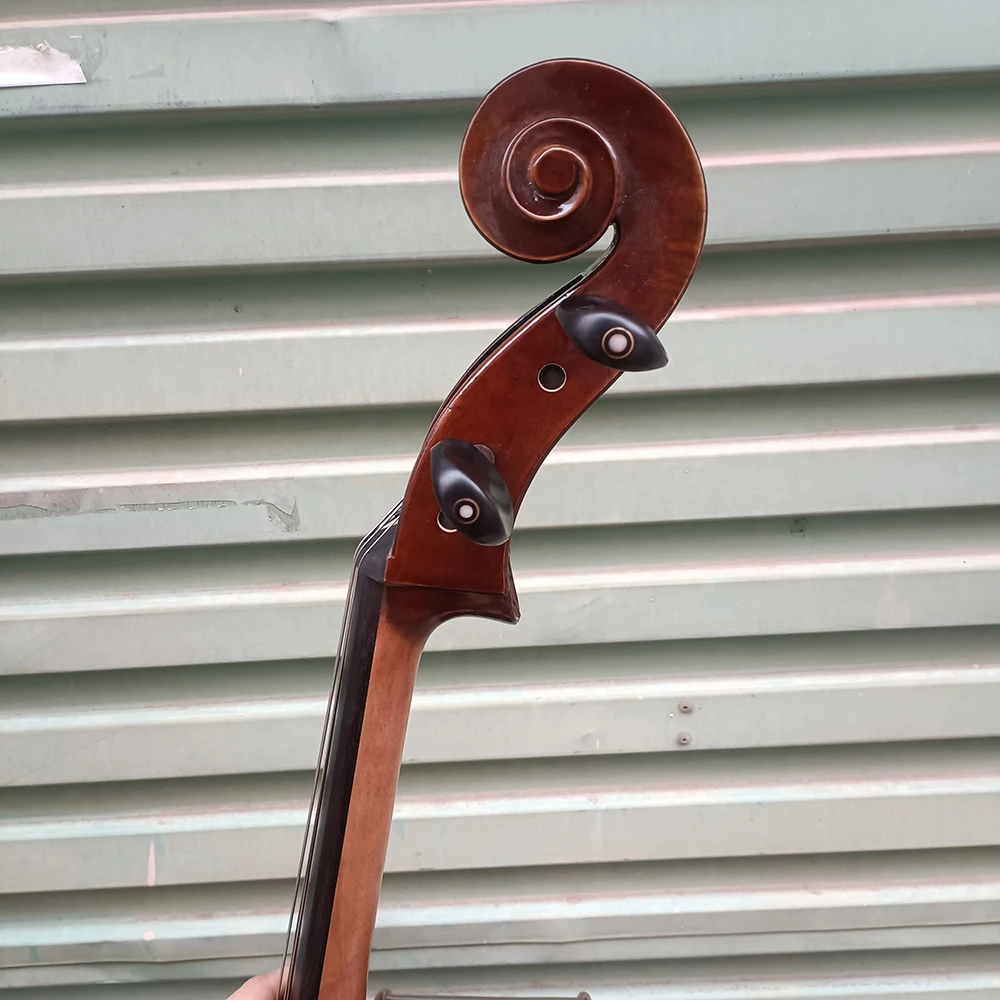 Professional handmade antique Cello 4/4 Natural Flamed maple solid wood Spruce top Panel cello Musical Instruments with bag bow - view 6