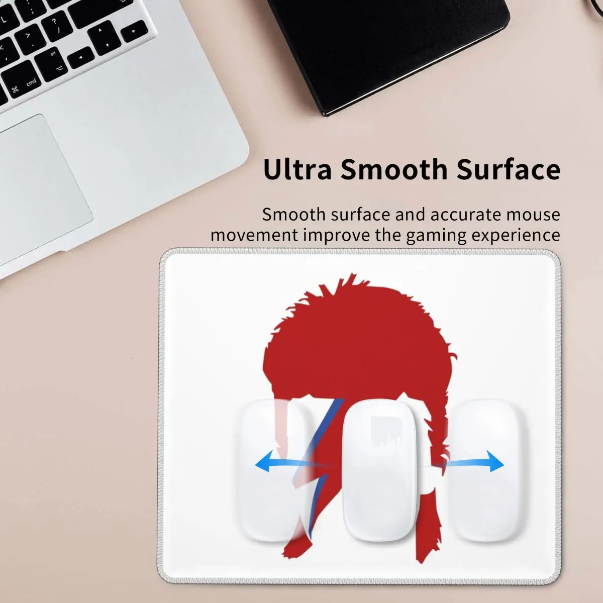 

David Bowie Lightning Mouse Pad Computer Keyboard Mouse Mat Gaming PC Laptop Desk Mat Office Accessories Table Mats