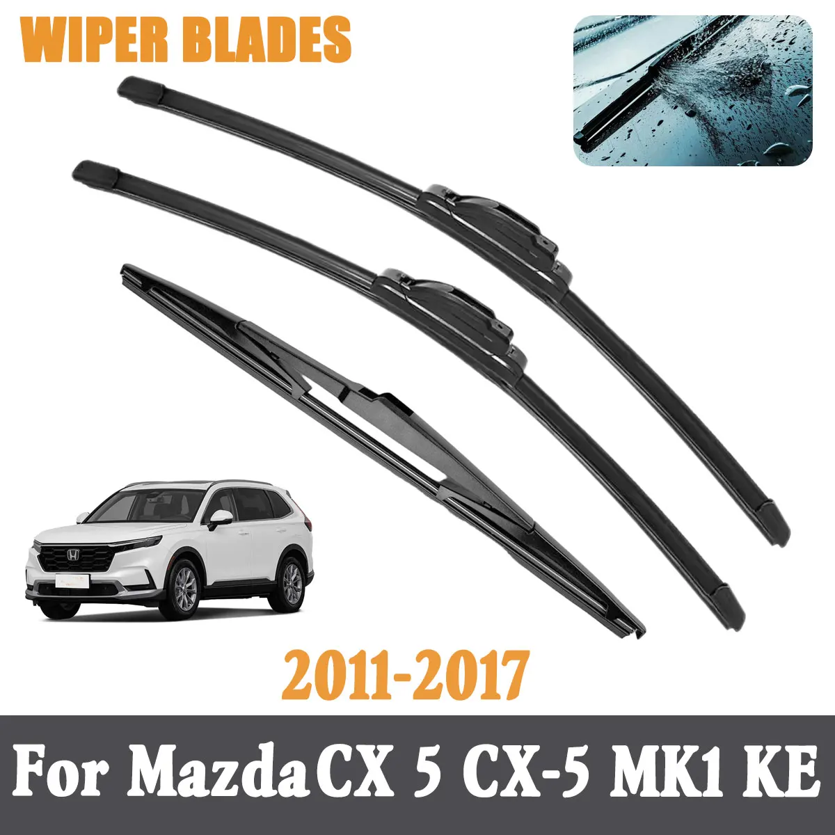 

3 шт. передних и задних щеток стеклоочистителя для Mazda Аксессуары для Mazda CX-5 MK1 KE 2011-2017: оконные и лобовые стекла