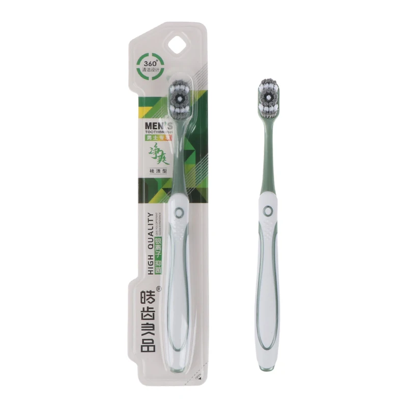 1PCS 360 ° Cleaning And Stain Removal Toothbrush Independent Packaging Spiral Soft Hair Adult Medium Hard Hair Toothbrush