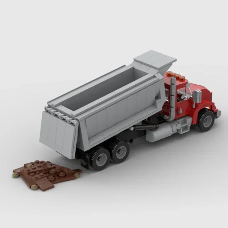 Modèle de véhicule de transport urbain, briques de construction Moc, technologie de camion à benne basculante, blocs modulaires, cadeau de noël, jouets, ensembles de bricolage, assemblage