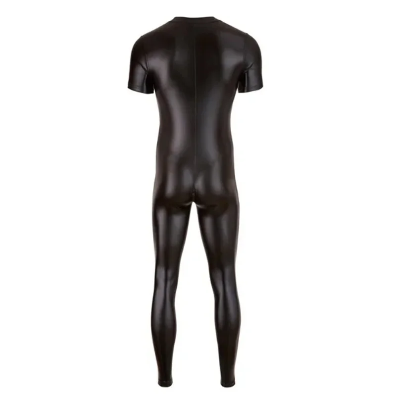 A2025 جديد اللاتكس نظرة الرطب Catsuit فو الجلود شبكة حللا أسود ضيق PVC ارتداءها مثير كلوبوير الرجال الدانتيل Lingeri ★   هاكسيبا.