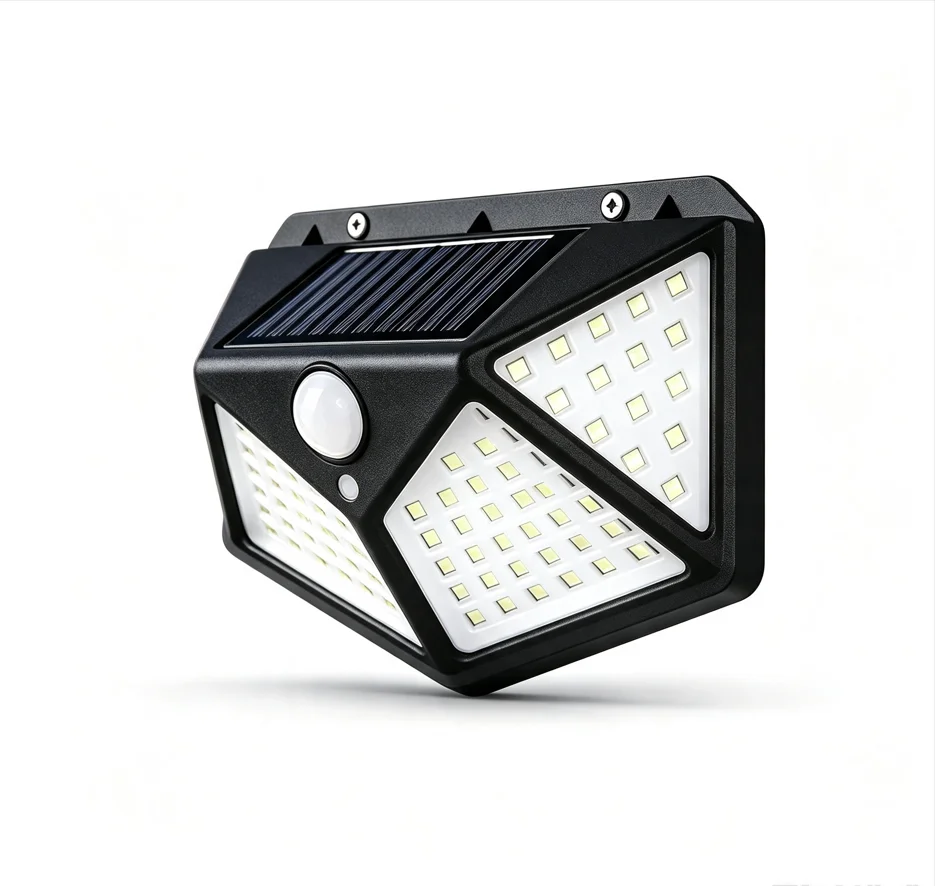 luz-de-parede-solar-com-sensor-de-movimento-100led-luminaria-de-seguranca-a-prova-d'Agua-para-jardim-patio-e-entrada