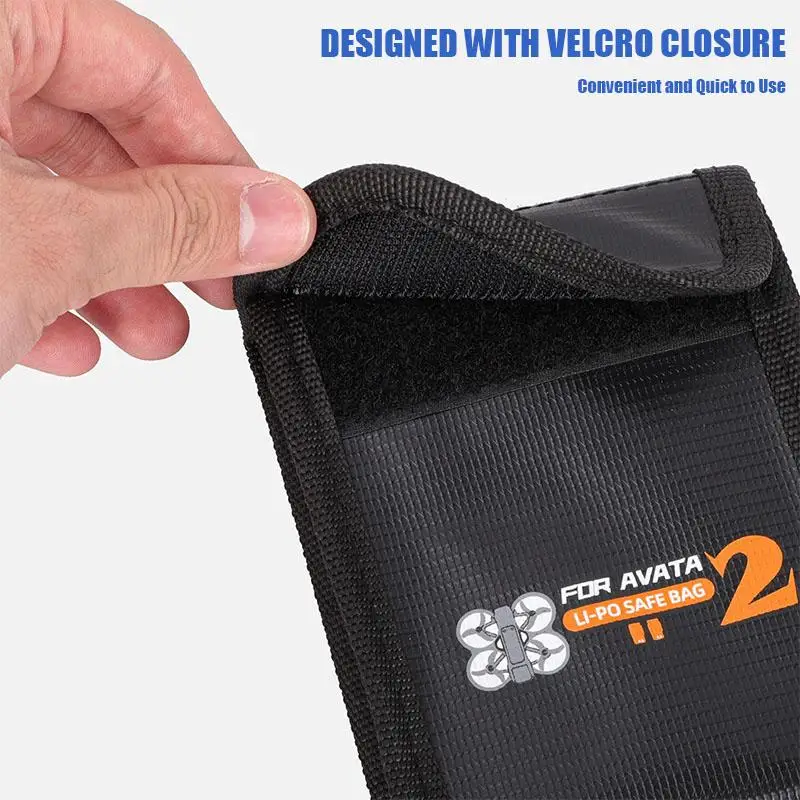 VOLODYMYR Battery Explosion-proof Bag for DJI Avata 2 High Temperature Resistant Radiation Safety Bag for DJI Avata 2 Accessory