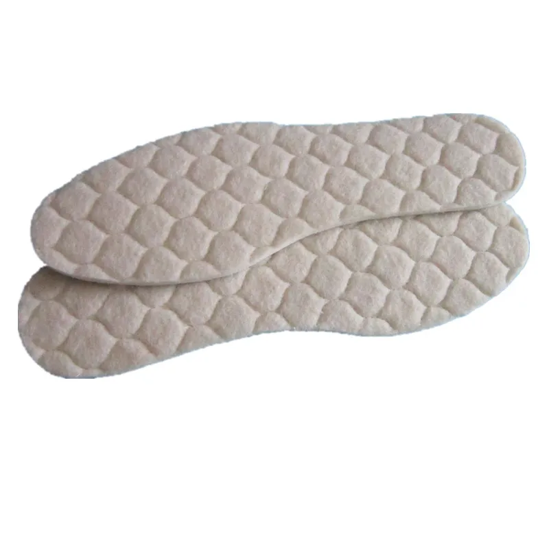 Wool Warm Insoles For Shoes Thermal Insulation Shoes Pad Accessories Casual Shoes Keep Warm Massage Pattern Felt Fur Men Insoles