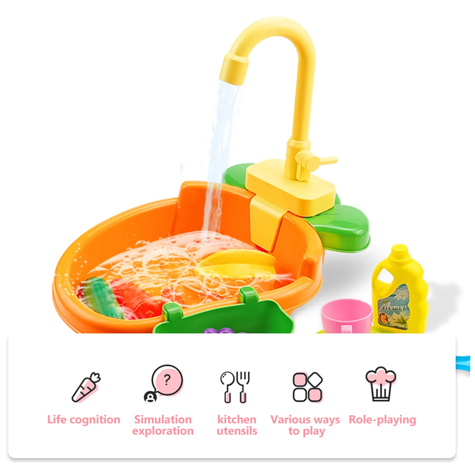 1 conjunto de aparelho de cozinha infantil, economia elétrica, divertido jogo interativo para treinar flexibilidade e pensamento
