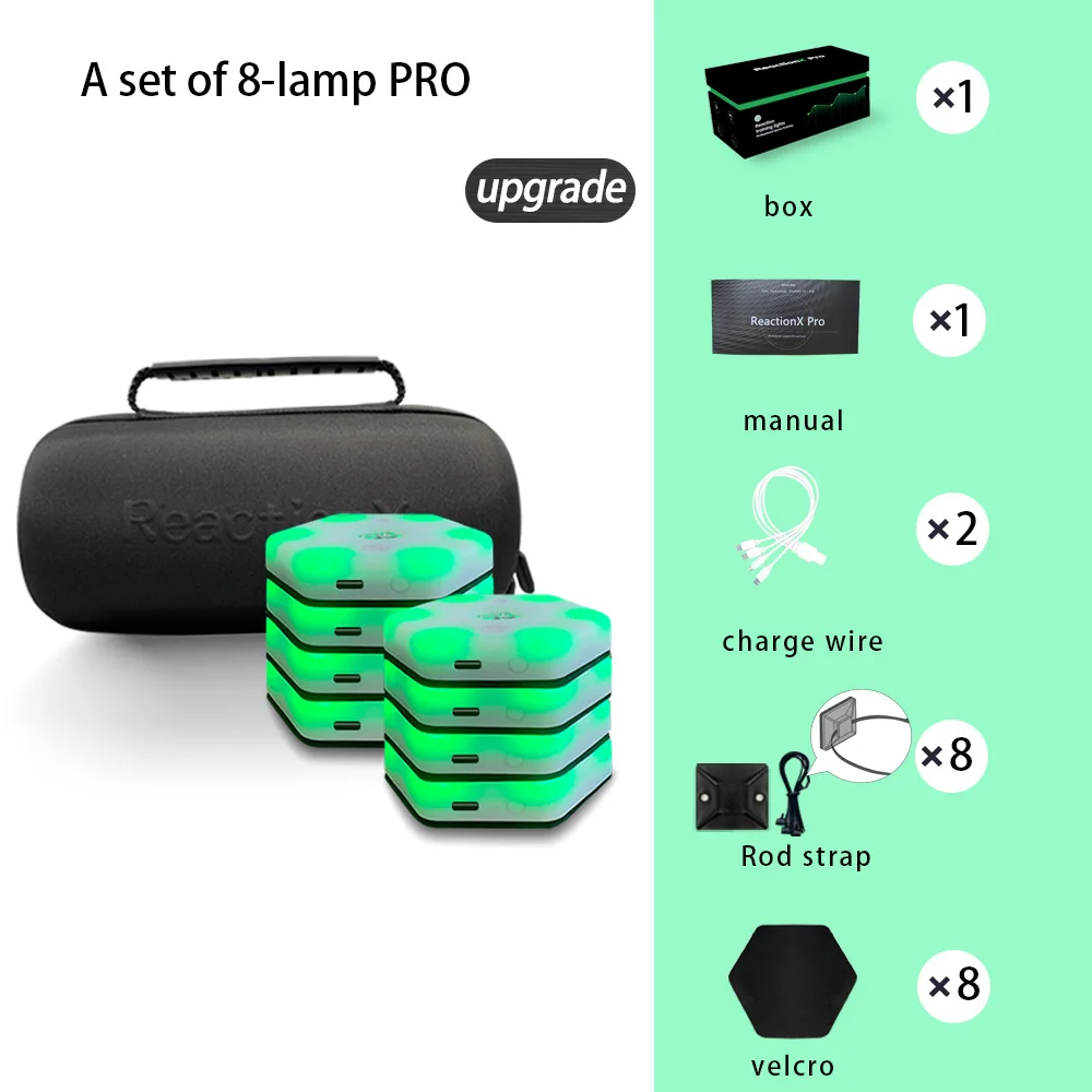 Set of 8 lamps pro