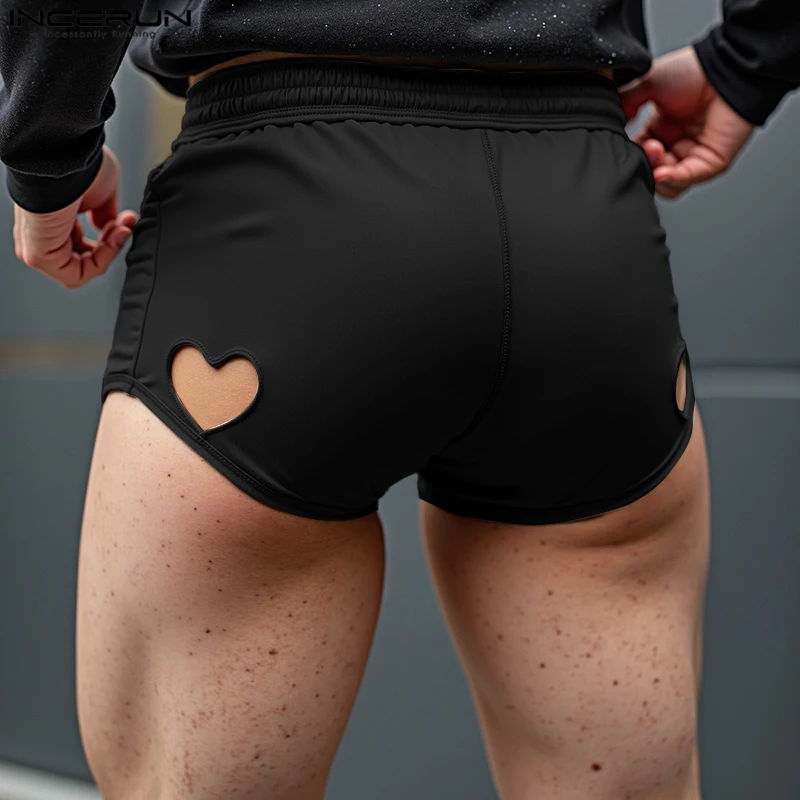 

Летние мужские шорты, однотонные модные открытые брюки INCERUN, сексуальные повседневные шорты, уличная одежда, короткие брюки большого размера, S-5XL