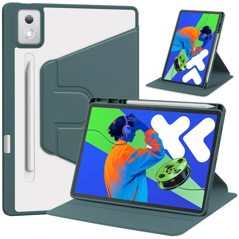 

Для Lenovo Xiaoxin Pad Pro 12,7 дюймов 2025/2023 чехол TB373FU/TB370 умный вращающийся с держателем для карандашей для планшета Tab P12 12,7 дюйма 2023