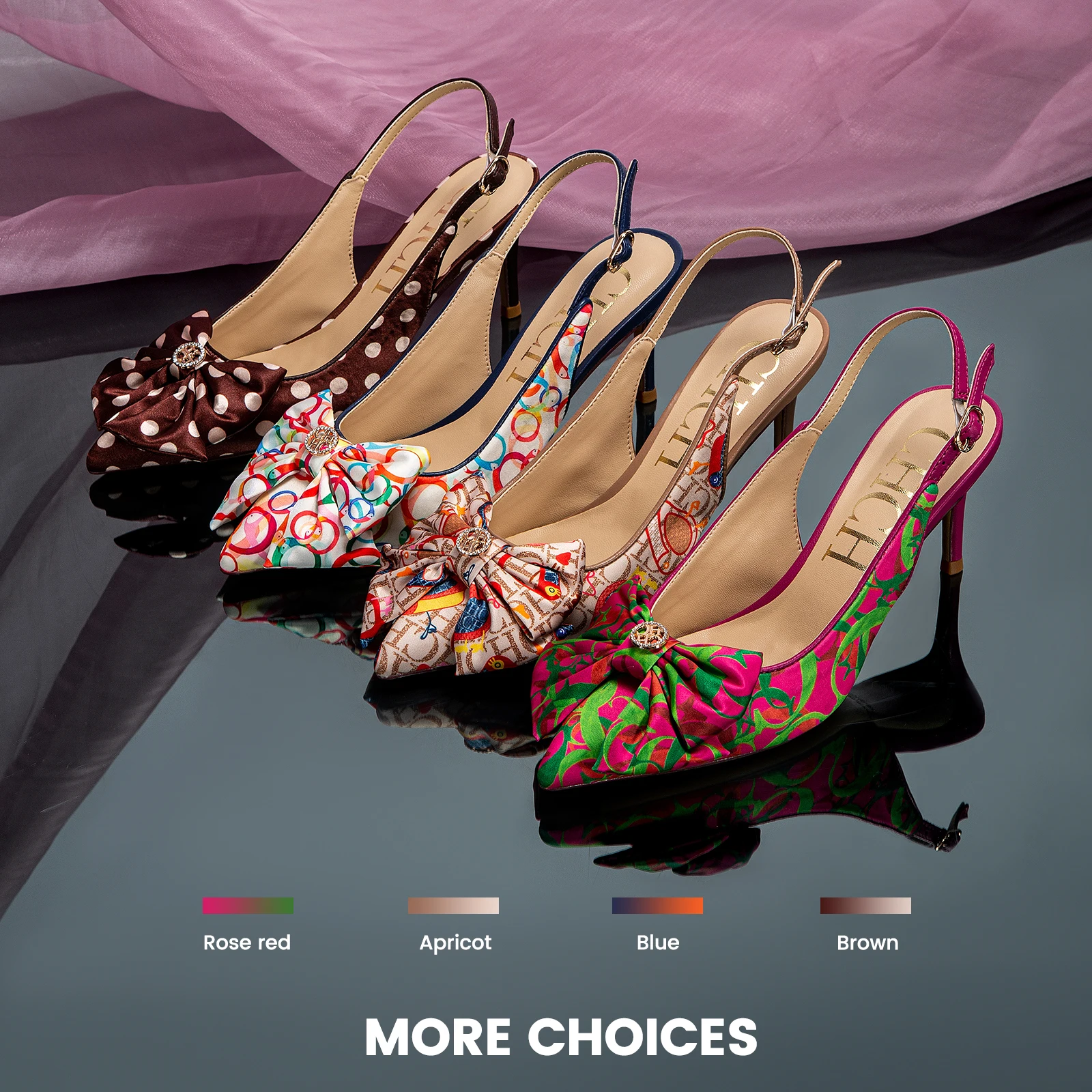 Fashion Color Matching Seasonal New Women's Sandals Unique Printing Design Exquisite Women's High-heeled Shoes