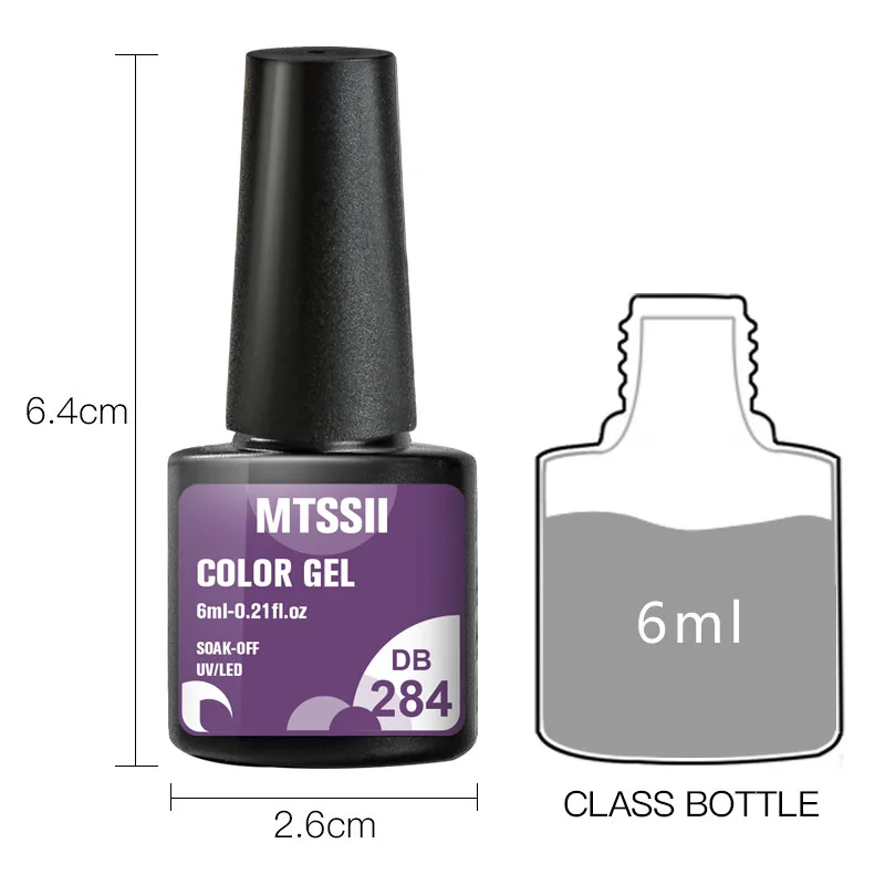 Mtssii 6/10Pcs Naakt Gel Nagellak Set Semi Permanente Glitter Nail Gel Vernissen Losweken Uv Led gel Nail Art Kit Base Top Coat