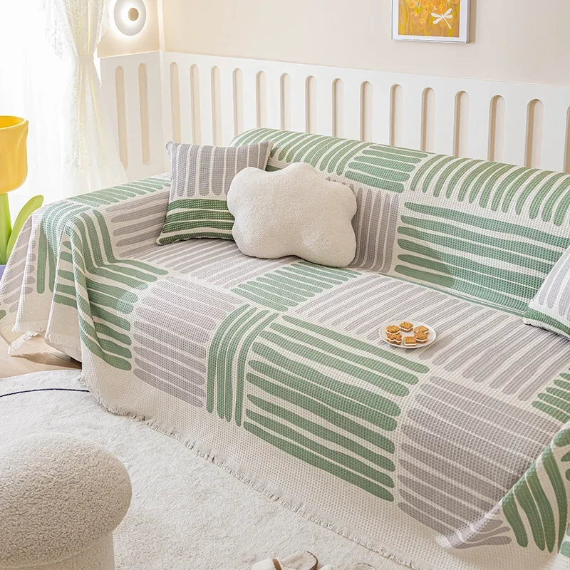 

New Sofa Cover for All Seasons, Full Coverage Anti-Cat Scratch Sofa Blanket, Non-Slip Dustproof Slipcover