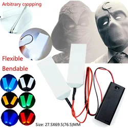 Kits de ojos de luz LED flexibles y flexibles para casco de Halloween, máscara de luz para ojos, accesorios de utilería para Cosplay, batería AAA de 27,5x69,5mm