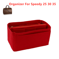 SPEEDY 25 30 35 Felt Cloth Insert Bag Organizer zipper Makeup Handbag shaper Organizer Travel Inner Purse keychain Cosmetic Bags