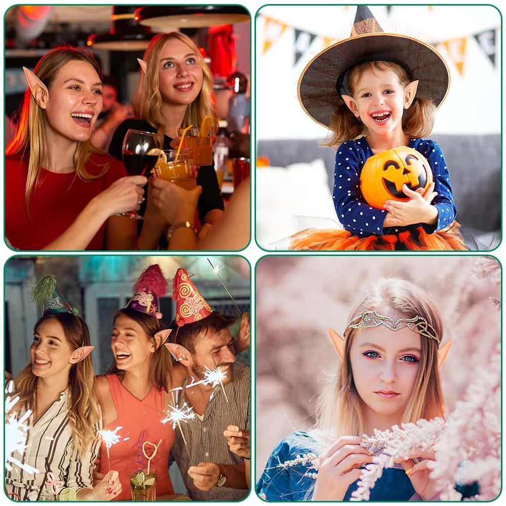 1/2 Paar Cosplay Fee Pixie Elfenohren Weiche spitze Ohren Erwachsene Kinder Halloween Party Kostüm Maskerade Zubehör Dekorationen – Detail 3