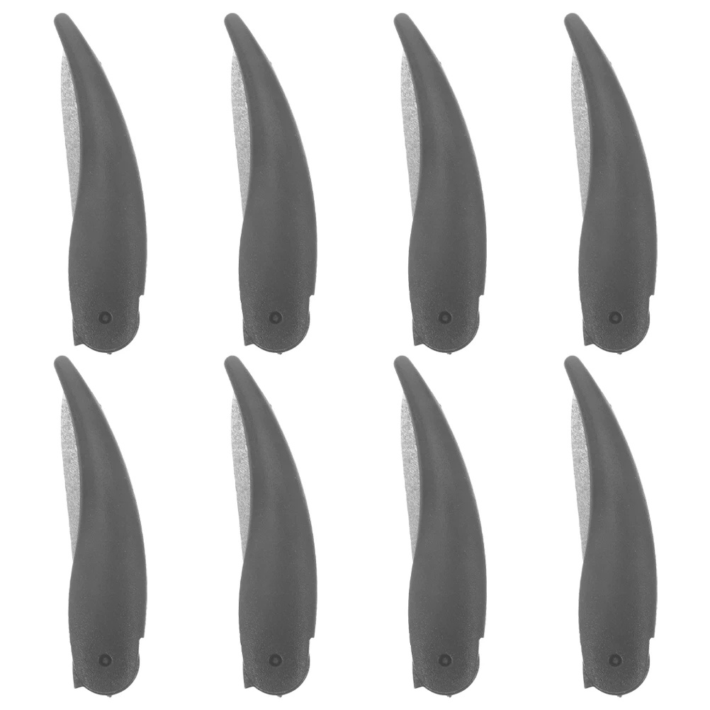 

8Pcs Stainless Steel Folding Nail File Double Sided Ox Horn Shaped Nail Care Tool for Filing Polishing Acrylic Natural Nails