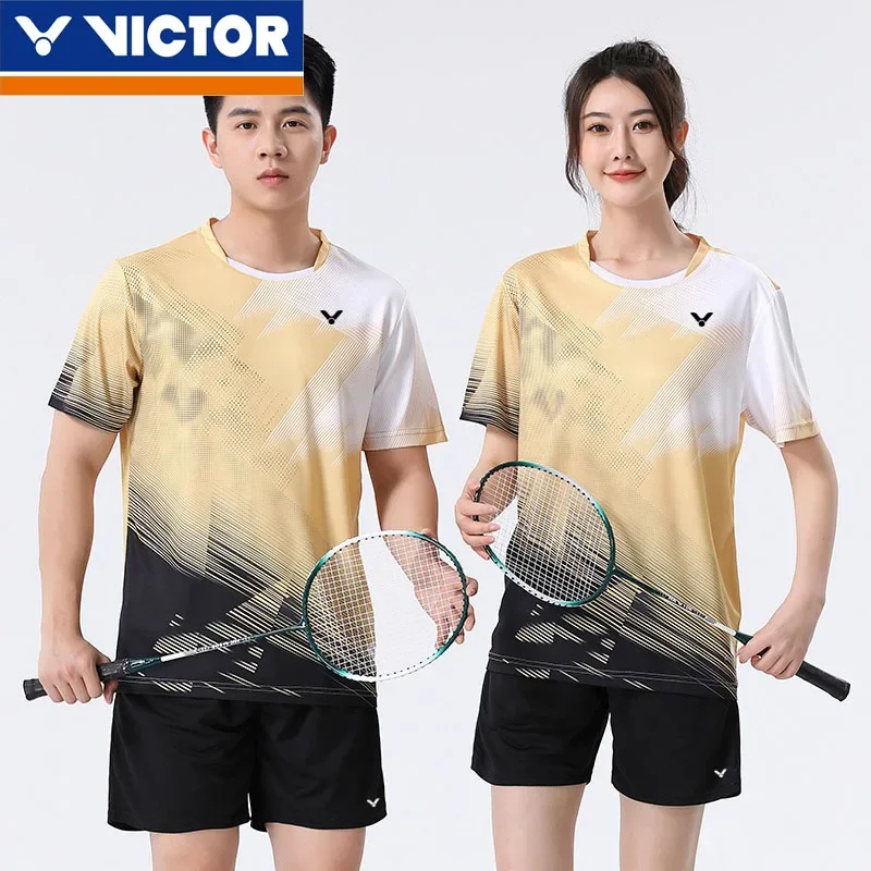 VICTOR Victory Badminton Shirt For Men And Women Ice Silk Quick-drying Suit Tennis And Table Tennis Sports Clothes Team Uniforms