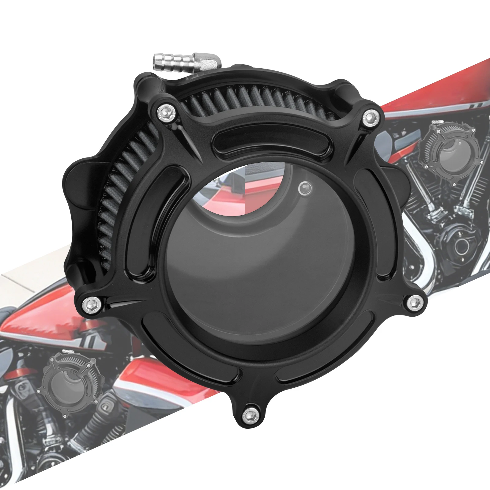 

Motorcycle High Flow Air Intake Cleaner Filter Fit For Harley Touring CVO Road Glide ST FLTRXSTSE 2024-2025 Softail 2025 Models