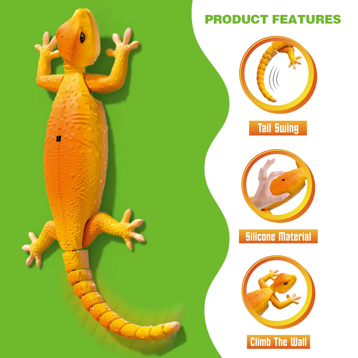 Il giocattolo geco telecomandato può salire pareti e pavimenti, lucertola di simulazione dual-mode, divertente giocattolo elettrico per bambini