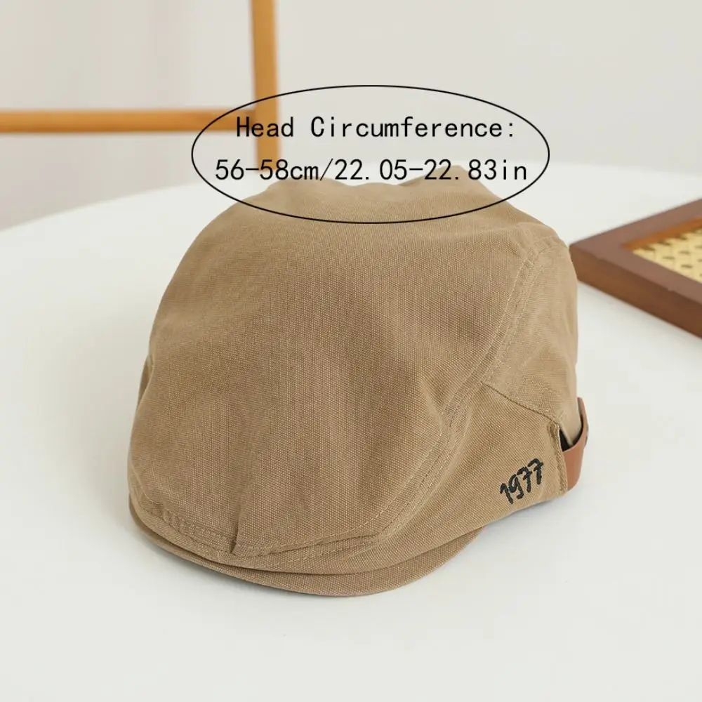أزياء الشمس حماية الرجعية التطريز قبعة حافة الخام الكورية نمط موزع الصحف قبعة قبعة قبعة قابل للتعديل الذكور
