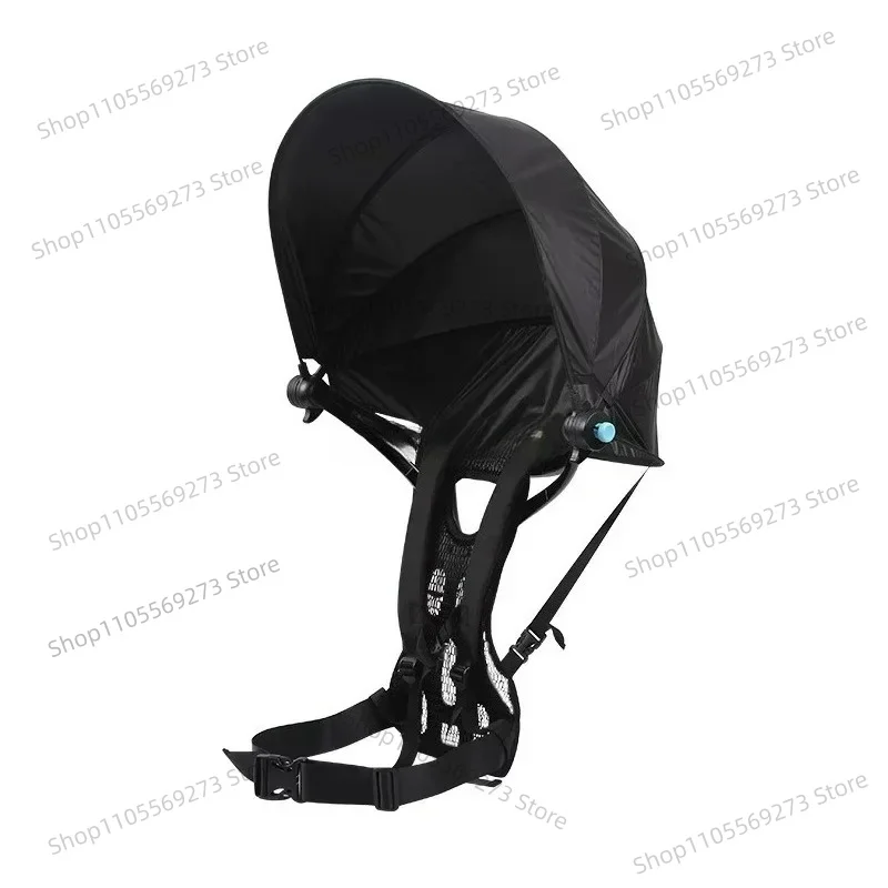 LH07 Backpack Parasol Portable Hiking Tea Picking Outdoor Labor Cycling Fishing Folding Double Shoulder Umbrella