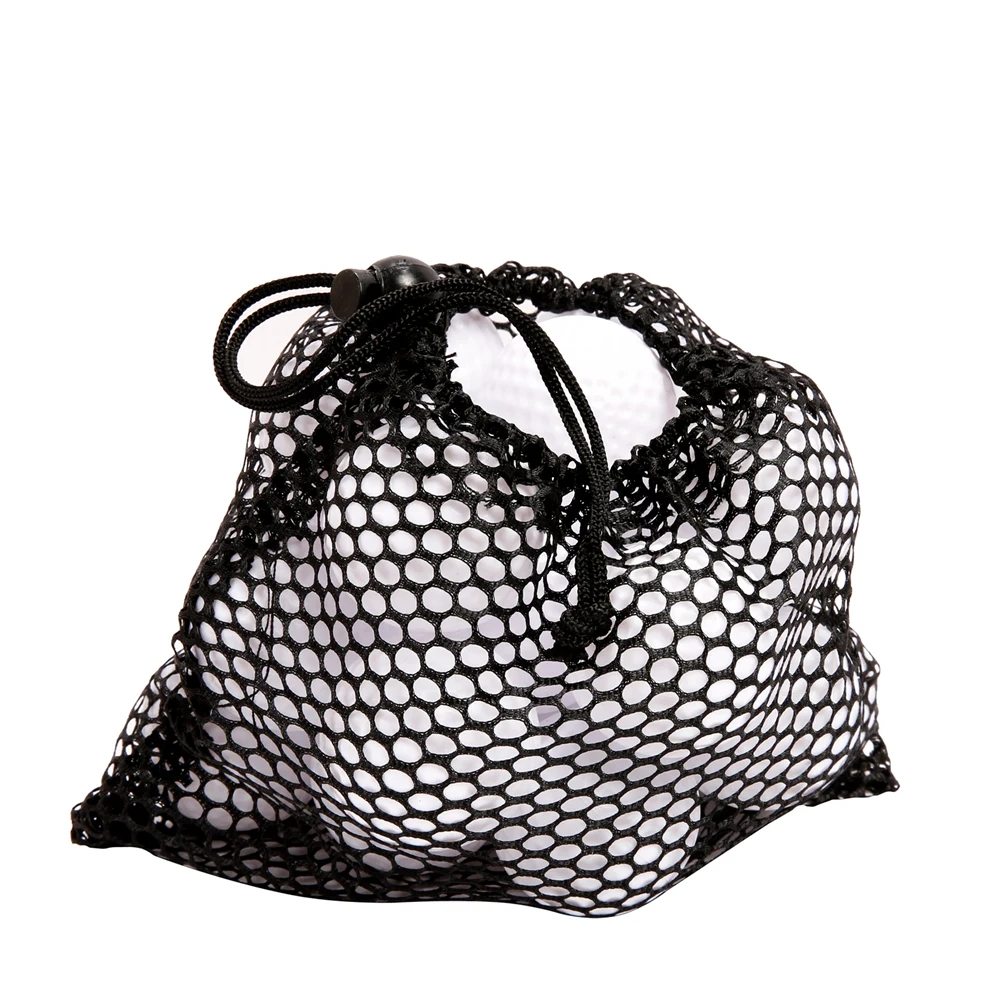 

3Pcs Black Durable Mesh Nets Golf Ball Storage Pouch Tennis Ball Carrying Holder Drawstring Closure Bag For Golf Practice Gear