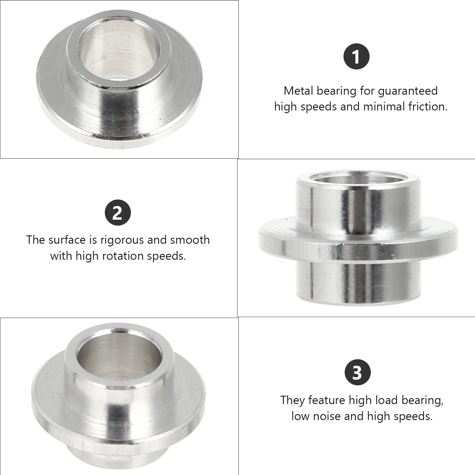 

10pcs Metal Bearing Sleeve High Speed Low Noise Sturdy Roller Skating Bearings Inline Skateboard Accessories Durable Wheel