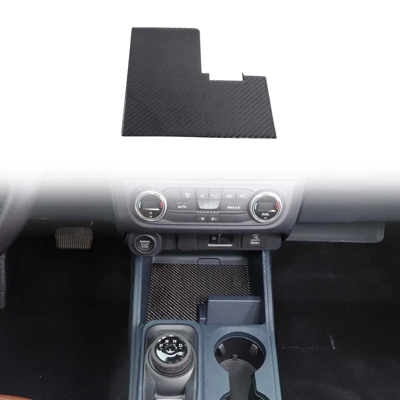 

For Ford Maverick 2022-2024 interior modification car center console gear storage compartment pad (soft carbon fiber)