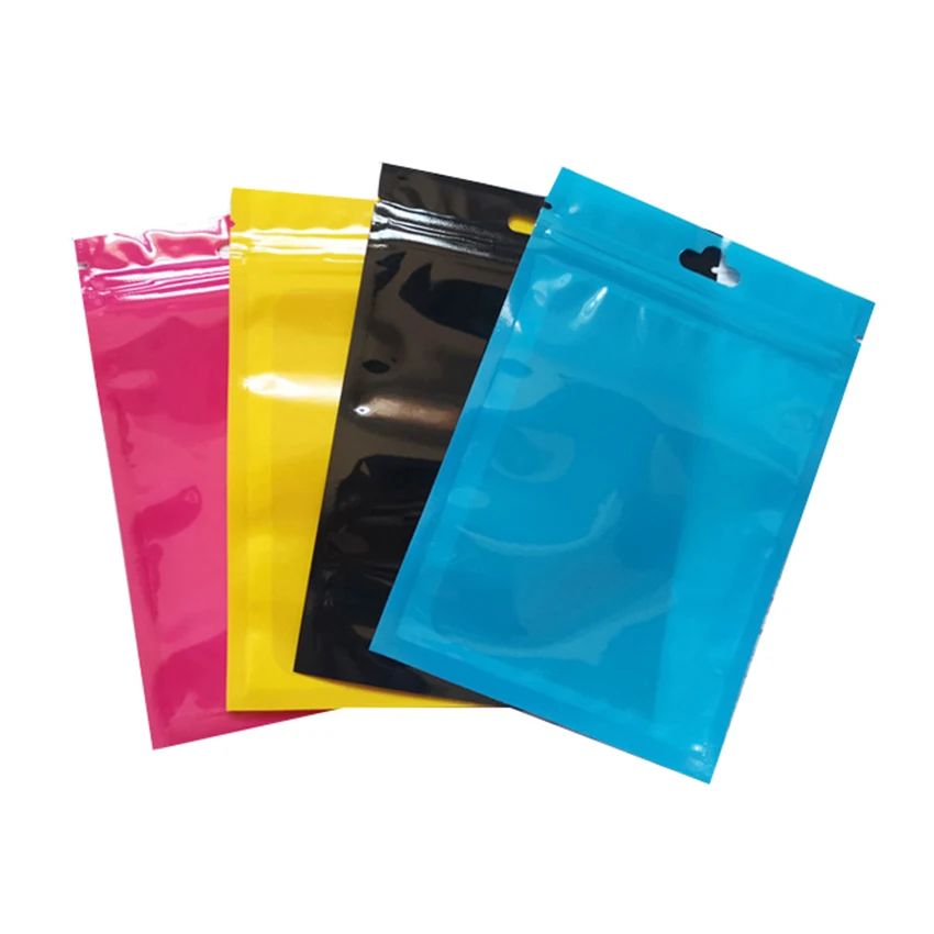 100 Pieces High Transparency Plastic Bag Reusable Polyurethane Zip Bag Supports Customized Logo Gifts Food Accessories Packing B